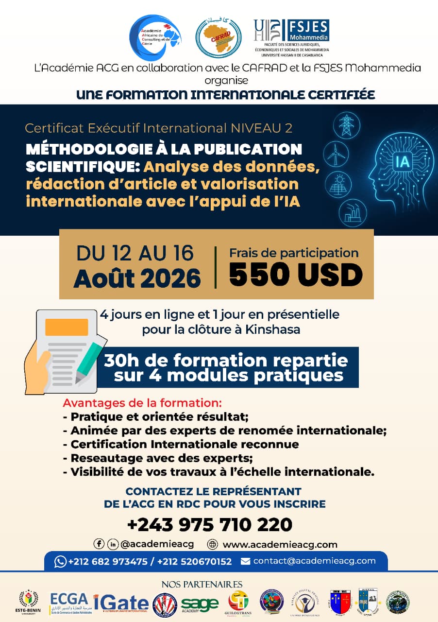FORMATION : Méthodologie à la publication scientifique